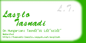 laszlo tasnadi business card